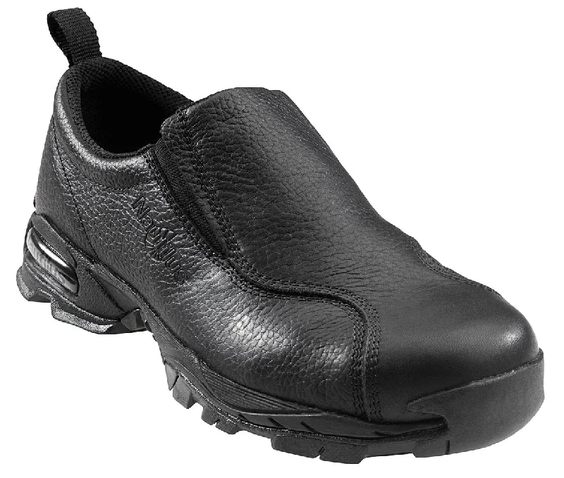 Men's Moisture-Wicking Shoes Nautilus Mens Steel Toe Athletic Slip-On M Black Leather Shoes