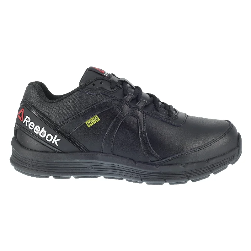 Men's All-Season Boots Reebok Mens Black Leather Work Shoes MetGuard ST SR Oxford