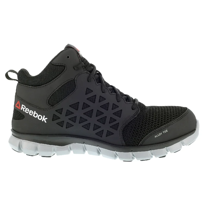 Men's Versatile Shoes Reebok Mens Black Mesh Work Boots Sublite AT