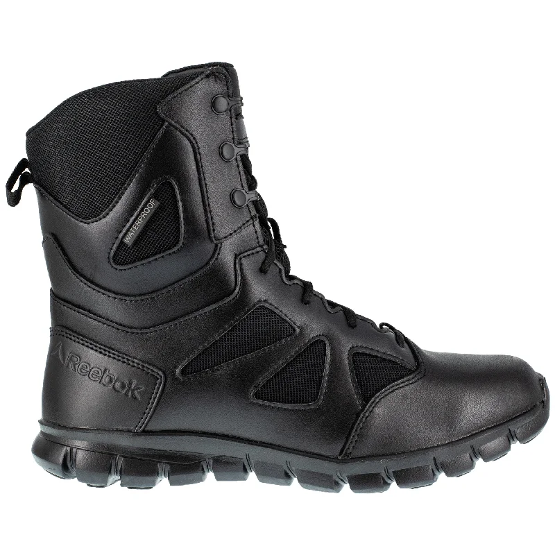 Men's Adaptive Fit Shoes Reebok Womens Black Leather Work Boots Sublite Tactical WP