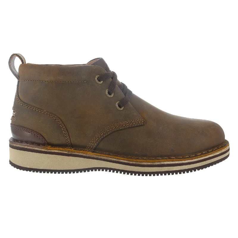 Men's Fashionable Boots Rockport Mens Beeswax Brown Leather Work Boots ST Lace-Up Chukka