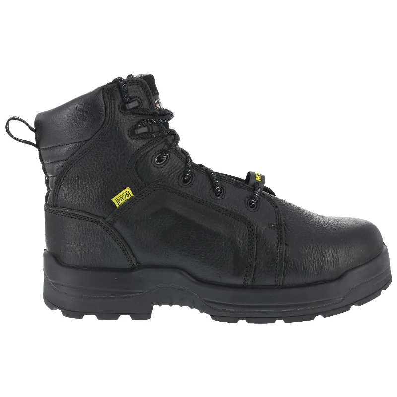 Men's Durable Boots Rockport Mens Black Leather Met Guard Boots More Energy Composite Toe