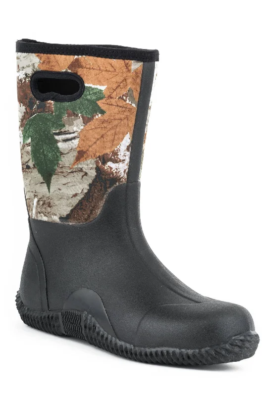 Men's Breathable Shoes Roper Boots Mens Multi 100% Cotton Waterproof Work Barnyard Camo Chore