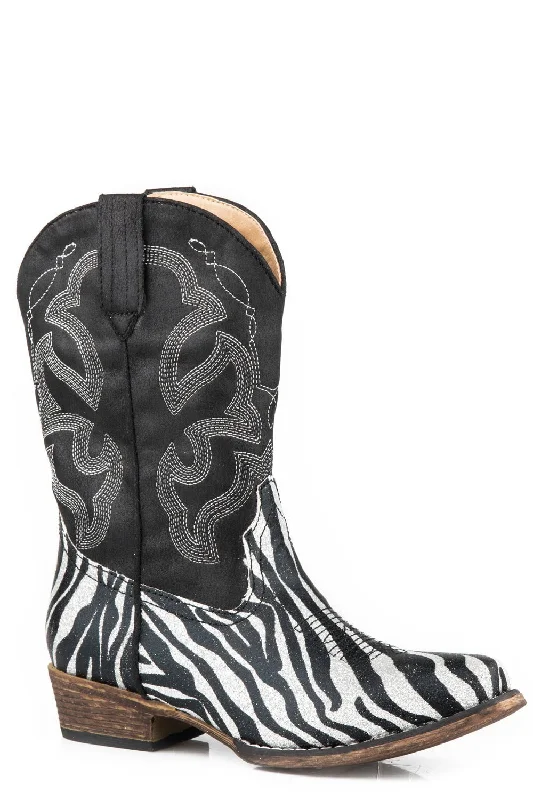 Shop Now For Discounted Shoes Roper Kids Girls Black Faux Leather Riley Zebra Cowboy Boots Shop Now For Discounted Shoes Roper Kids Girls Black Faux Leather Riley Zebra Cowboy Boots