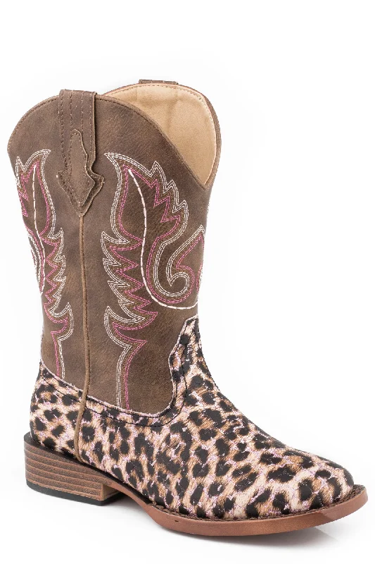 Lightweight Breathable Shoes For Men Roper Kids Girls Brown/Pink Faux Leather Glitter Leopard Cowboy Boots Lightweight Breathable Shoes For Men Roper Kids Girls Brown/Pink Faux Leather Glitter Leopard Cowboy Boots