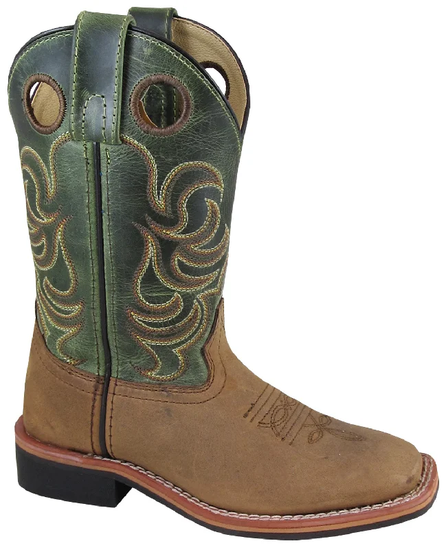 Men's Casual Shoes Smoky Mountain Boots Children Unisex Jesse Green Leather Crackle