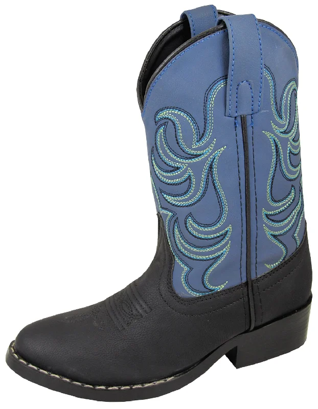 Casual  Shoes For Everyday Wear Smoky Mountain Boots Youth Unisex Monterey Blue/Black Faux Leather