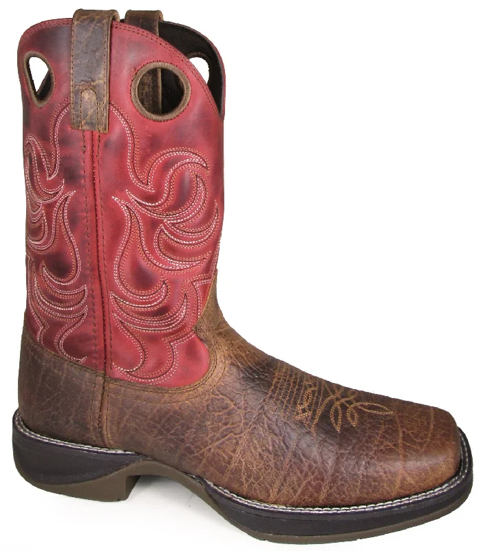 Men's Durable Boots Smoky Mountain Mens Benton Brown/Burnt Apple Leather Cowboy Boots Men's Durable Boots Smoky Mountain Mens Benton Brown/Burnt Apple Leather Cowboy Boots