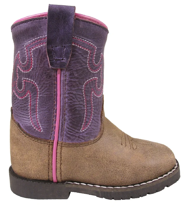 Seasonal Shoe Sale With Incredible Discounts Smoky Mountain Toddler Girls Autry Brown/Purple Leather Cowboy Boots Seasonal Shoe Sale With Incredible Discounts Smoky Mountain Toddler Girls Autry Brown/Purple Leather Cowboy Boots