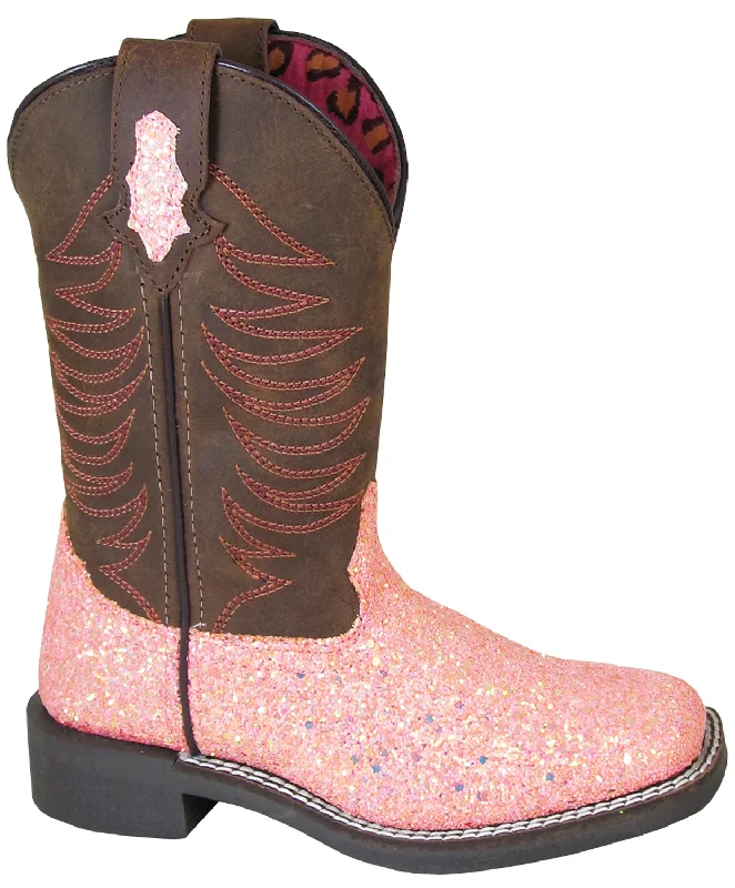 Refresh Your Shoe Collection With Amazing Deals Smoky Mountain Youth Girls Ariel Crazy Horse/Pink Leather Cowboy Boots