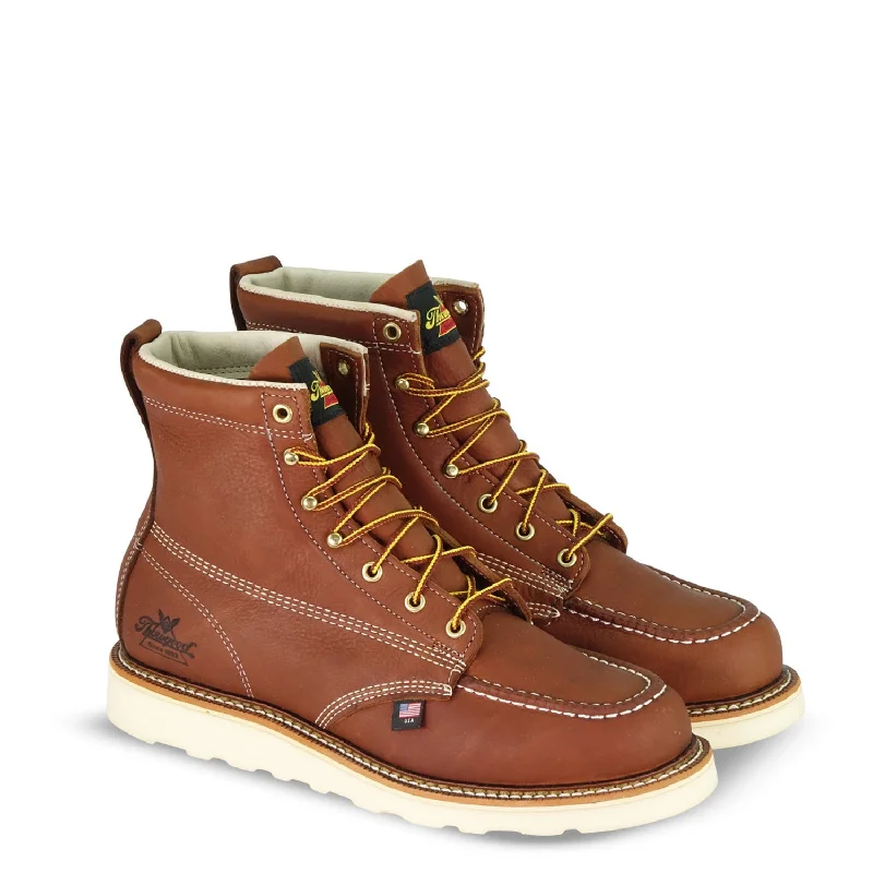 Men's Waterproof Boots Thorogood 6in Moc Toe Wedge Mens Tobacco Leather Heritage Work Boots Men's Waterproof Boots Thorogood 6in Moc Toe Wedge Mens Tobacco Leather Heritage Work Boots