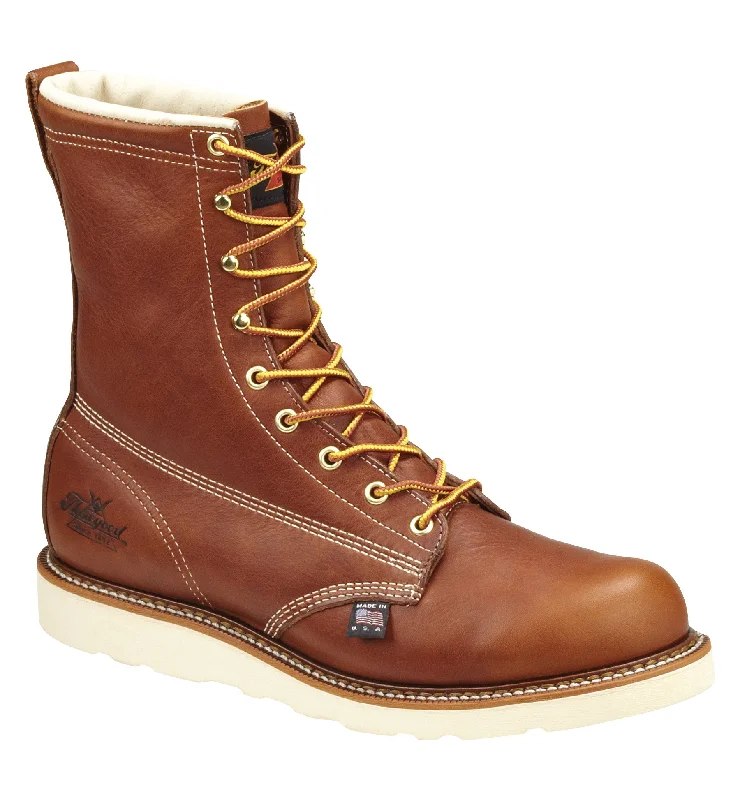 Men's Stylish Shoes Thorogood Mens Wedges Brown Leather Boots 8in WP Plain Safety Toe