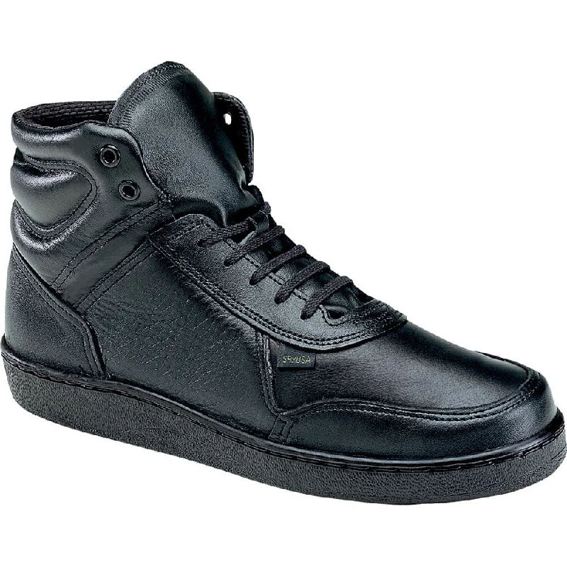 Men's Lightweight Boots Thorogood Womens Street Uniform Black Leather Boots Code 3 Mid Cut