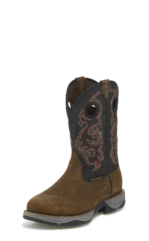 Men's Fashionable Shoes Tony Lama 11in 3R ST Mens Black/Brown Junction Leather Work Boots
