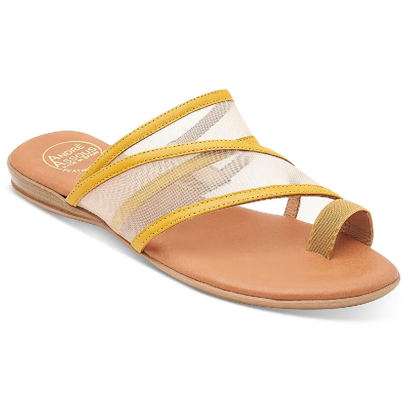 André Assous Womens Nina Mesh Padded Insole Wedge Sandals