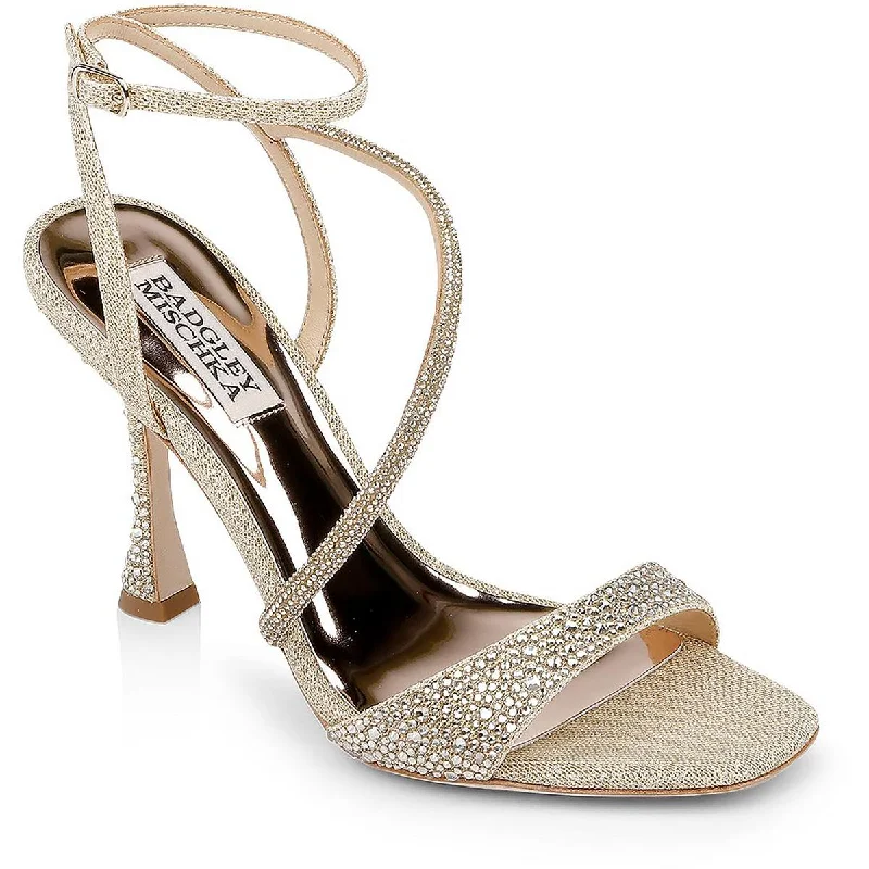 Badgley Mischka Womens Sally  Buckle Open Toe Heels