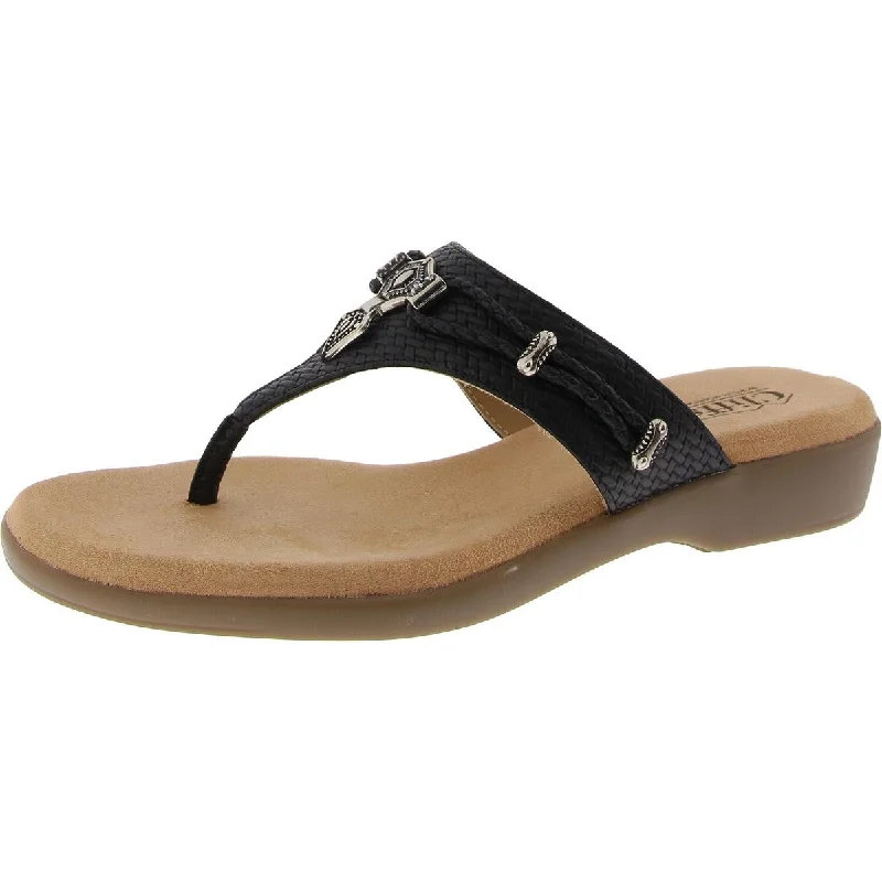 Bailee Womens Slip On Embellished Thong Sandals