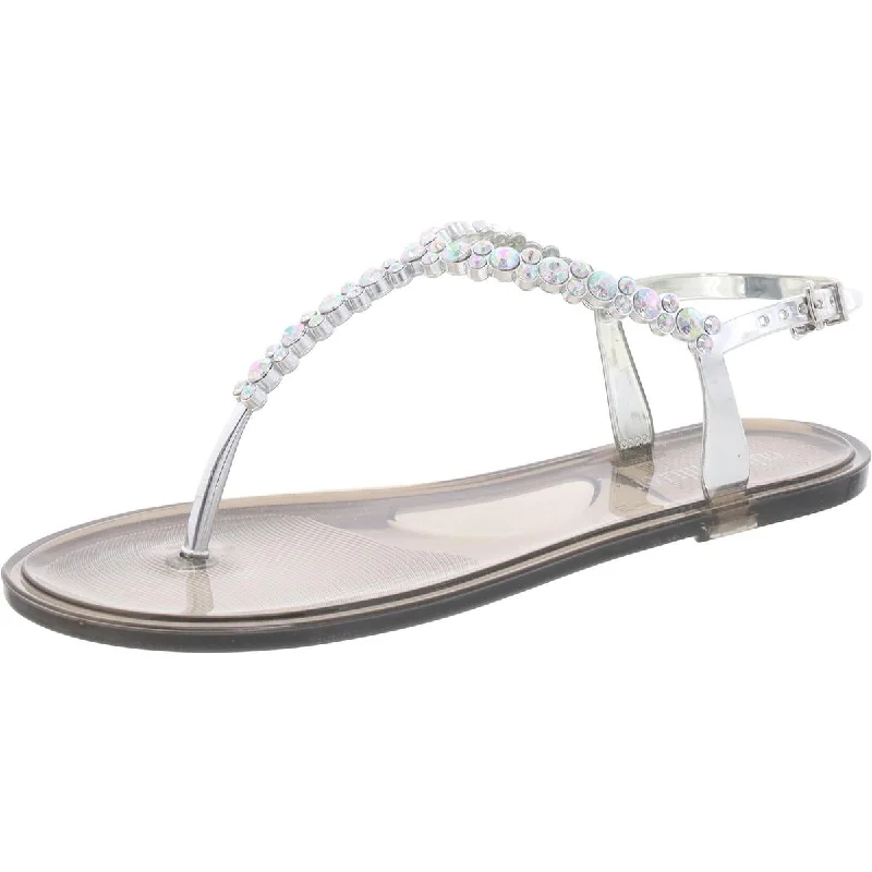 BHFO  Womens Rhinestone Thong Ankle Strap