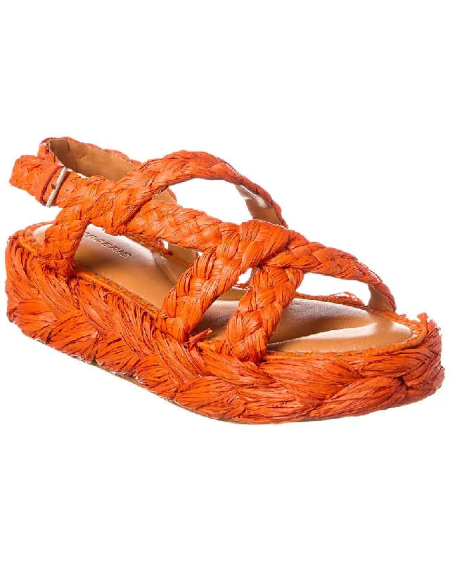 Clergerie Antona Raffia Platform Sandal