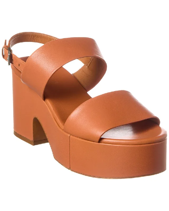 Clergerie Cora Leather Platform Sandal