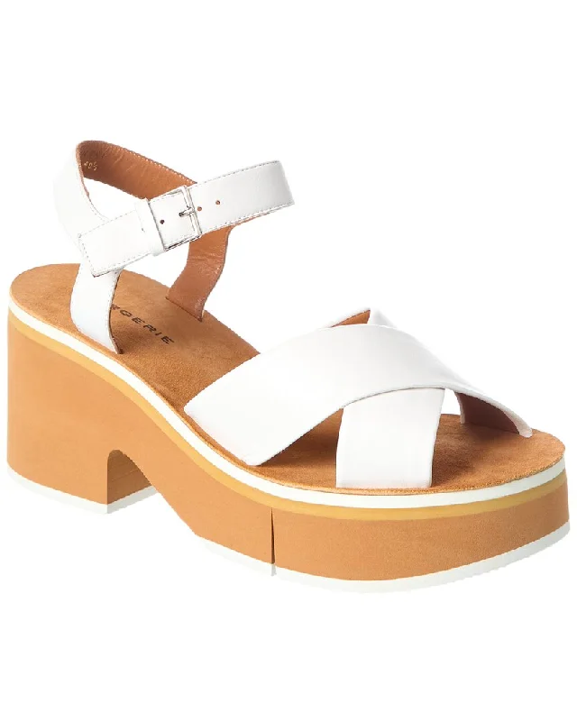 Clergerie Courtney Leather Platform Sandal