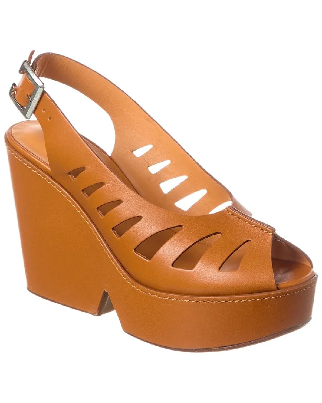 Clergerie Diane Leather Wedge Sandal