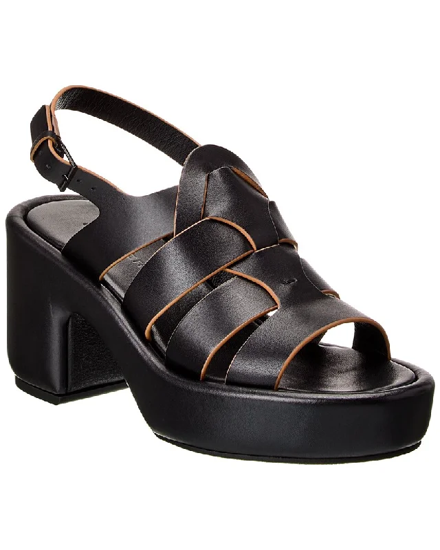 Clergerie Divina Leather Sandal Platform Sandal