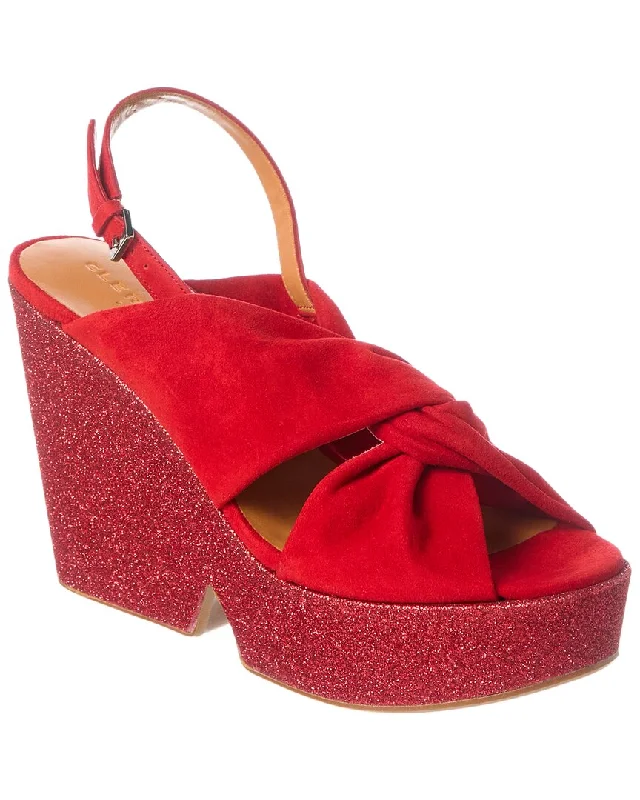 Clergerie Dixiesv Suede Wedge Sandal