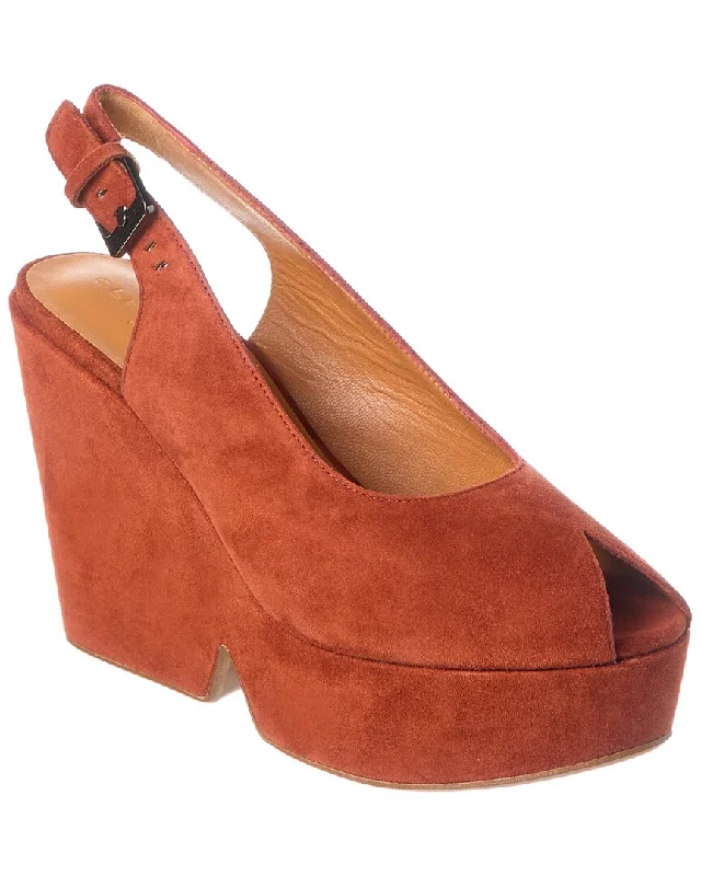 Clergerie Dylan 4 Suede Slingback Sandal