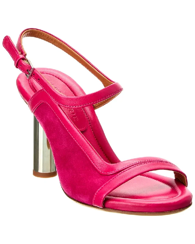 Clergerie Kalea Suede & Leather Slingback Sandal