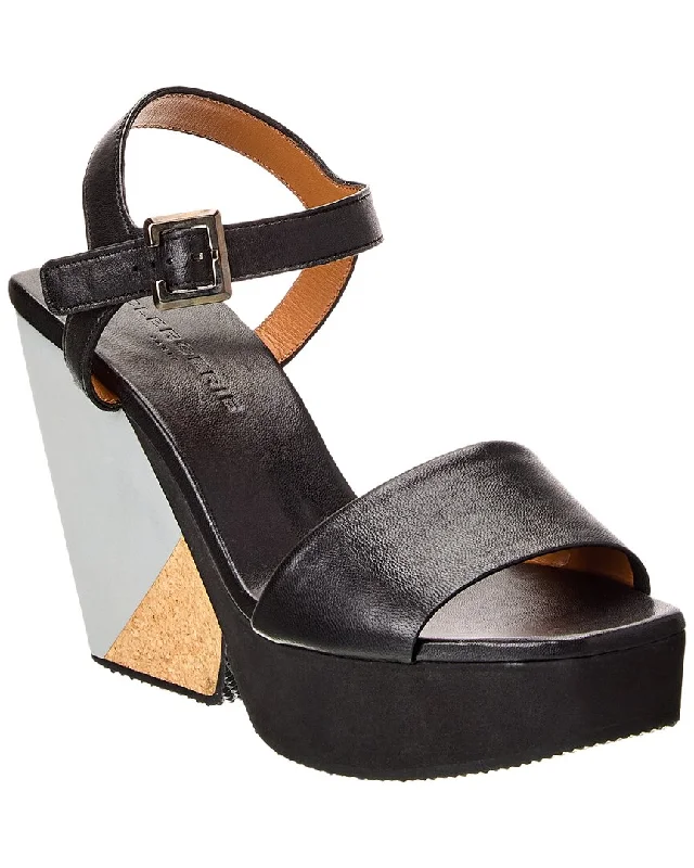 Clergerie Pearl Leather Platform Sandal