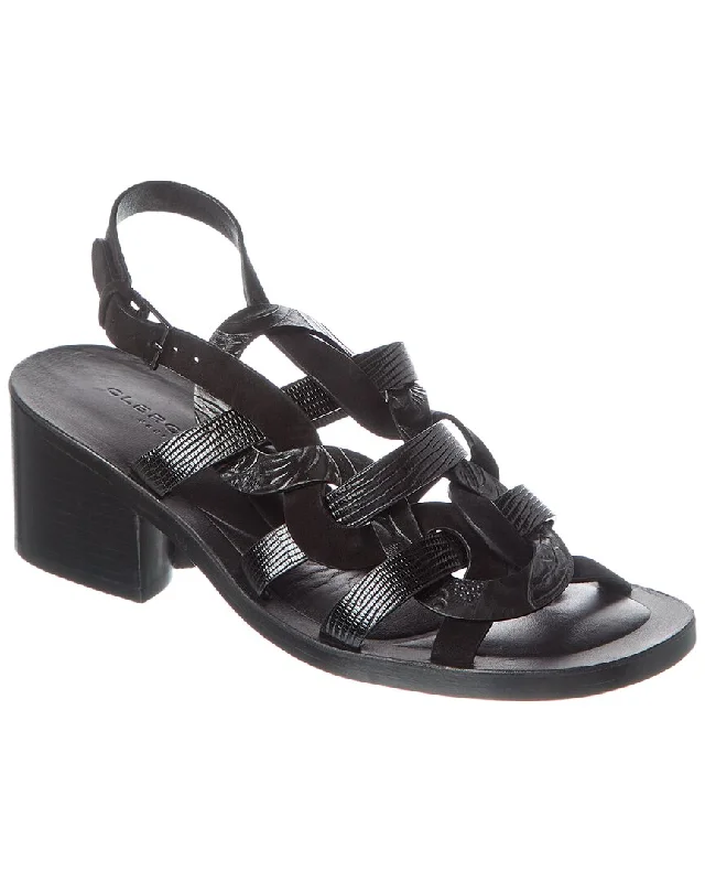 Clergerie Vick Embossed Leather Sandal