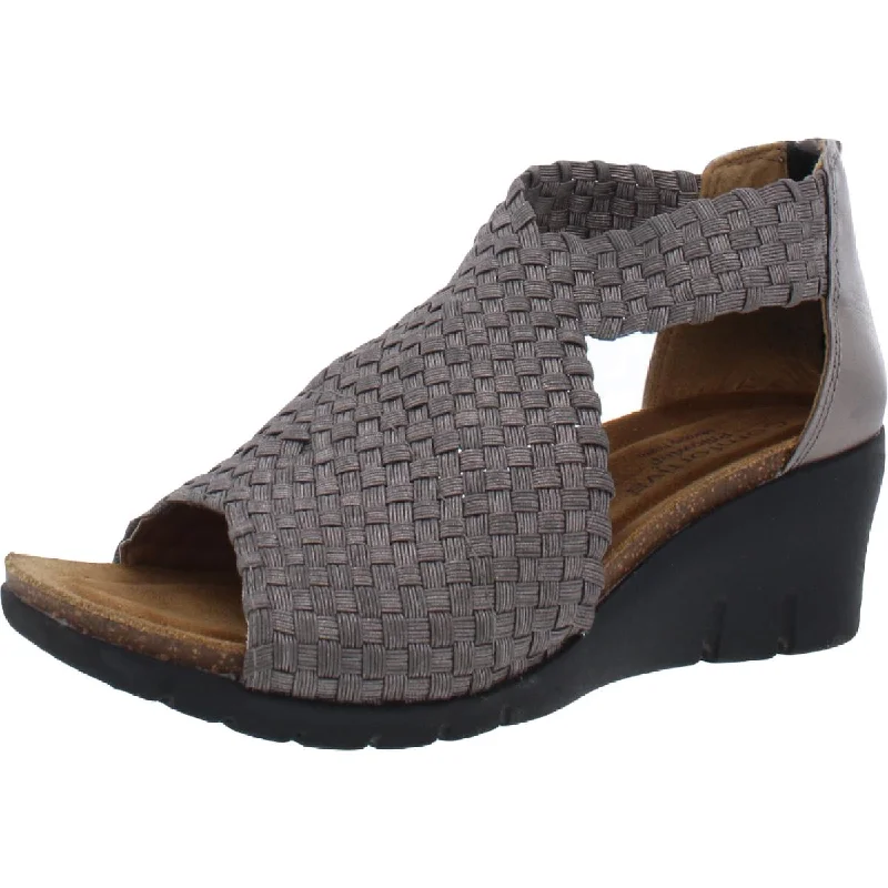 Comfortiva Womens Alesha Woven Zipper Wedge Heels