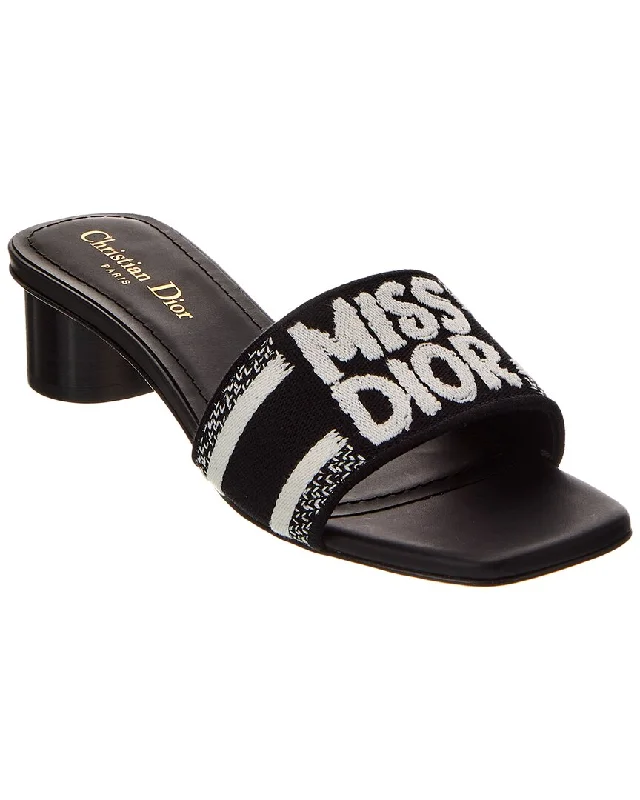 Dior DWay Canvas & Leather Sandal