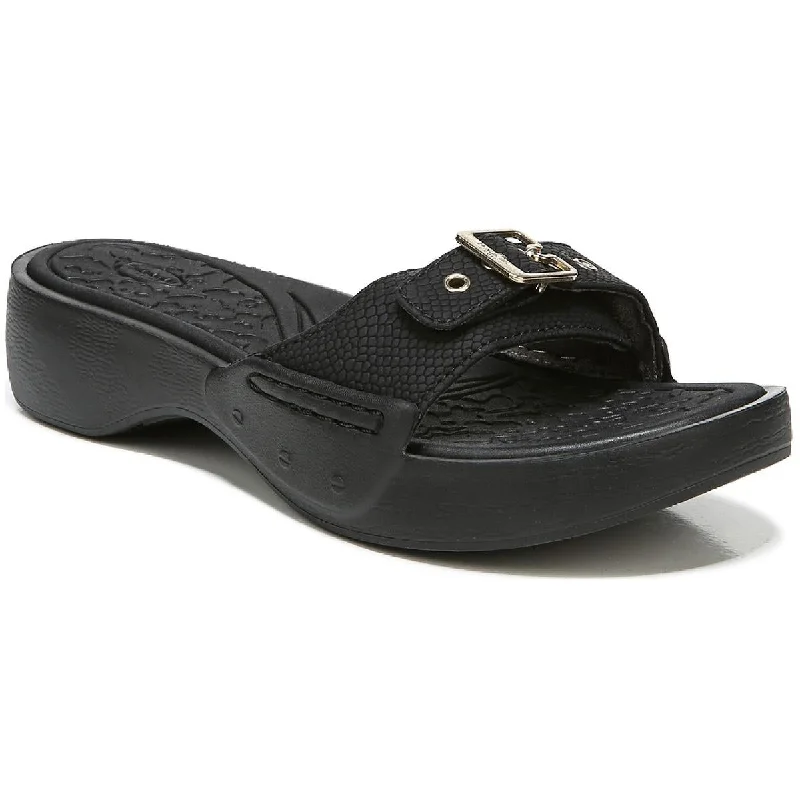 Dr. Scholl's Shoes Womens Rock On Slip On Buckle Slide Sandals