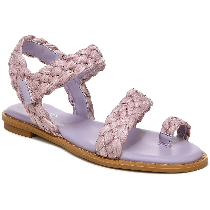 Franco Sarto Womens Graze 2 Open Toe Woven Ankle Strap