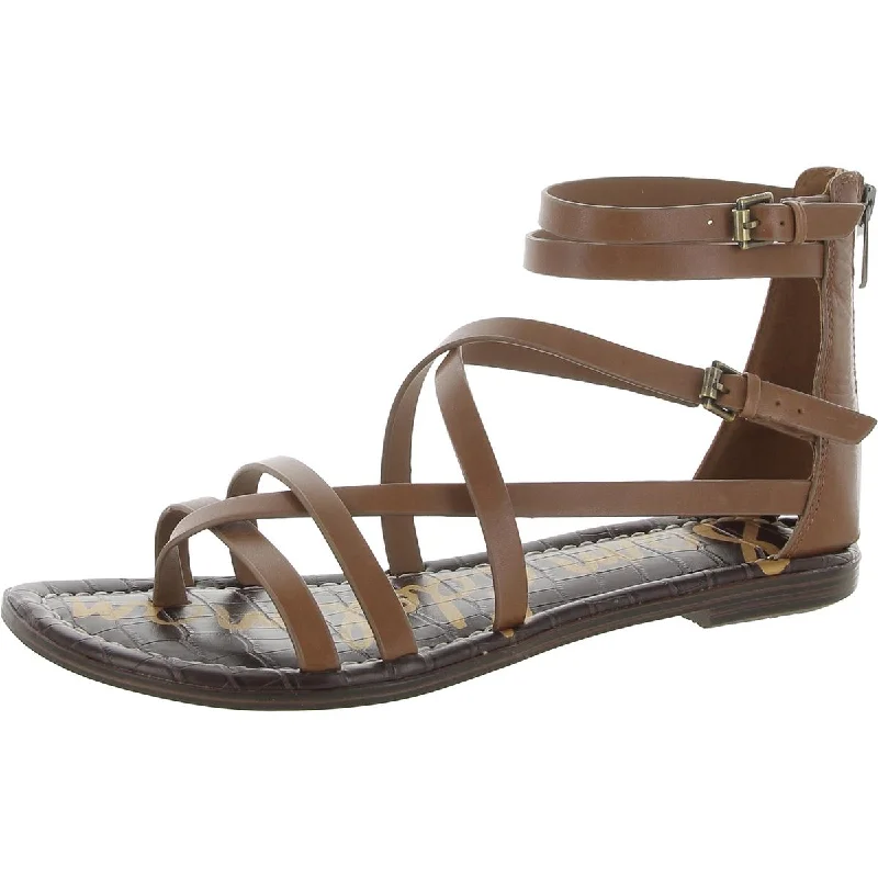 Sam Edelman Womens Gibbs Leather Ankle Strap Strappy Sandals