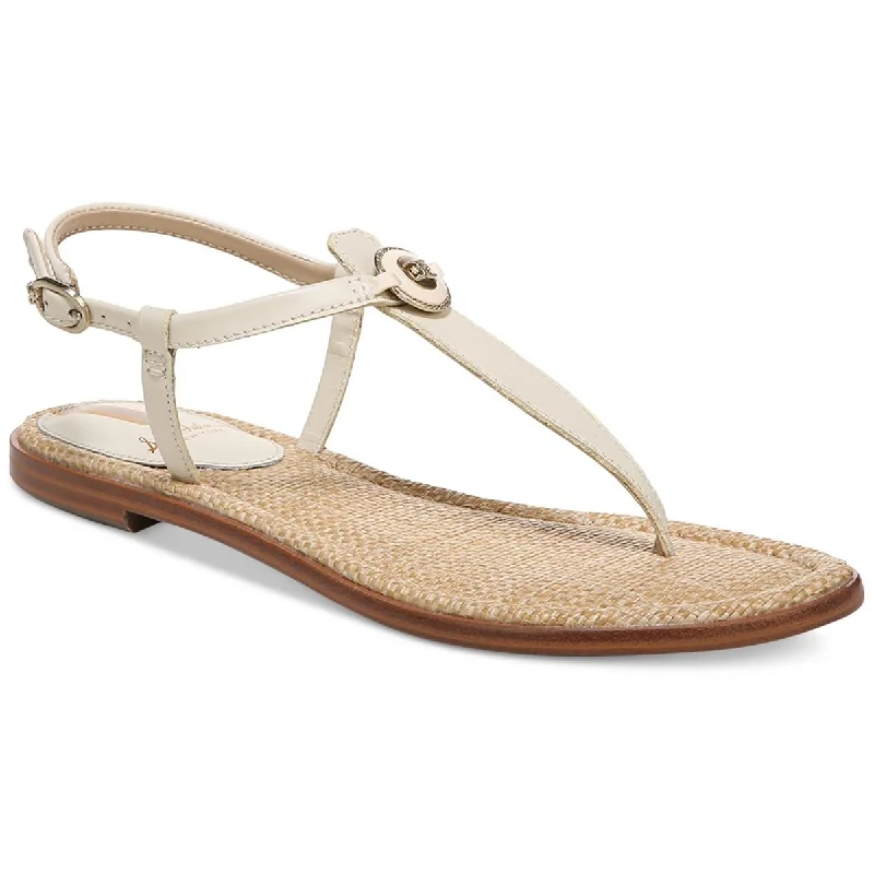 Sam Edelman Womens GIGI SIGNET Faux Leather Casual Thong Sandals