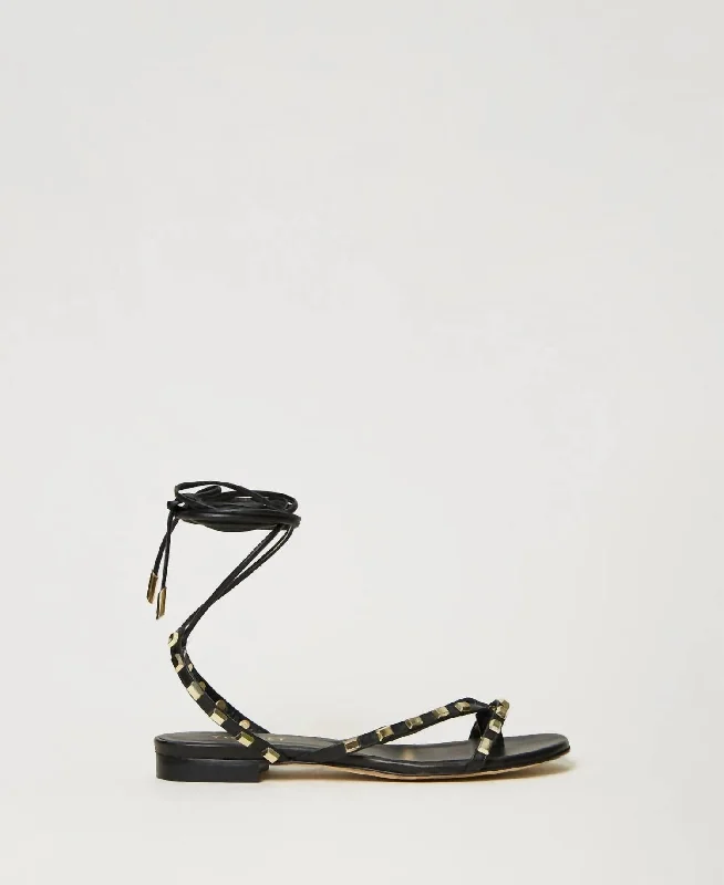 Sandalo Thongs Sandal In Nero