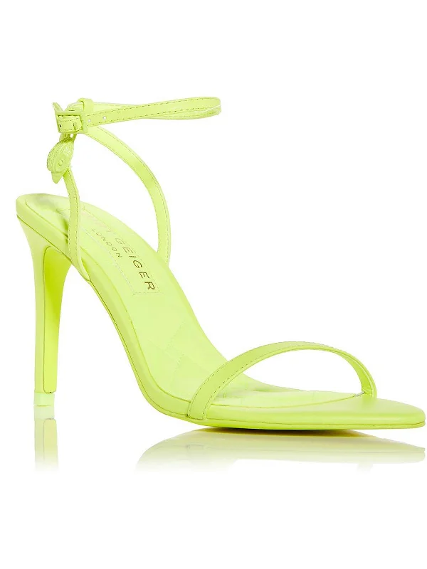 Shoreditch  Womens Ankle Strap Open Toe Heels