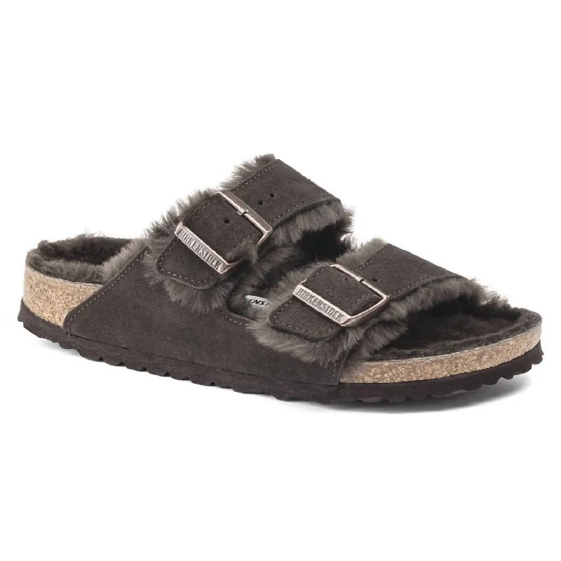 Women's Arizona Shearling Sandals In Mocha