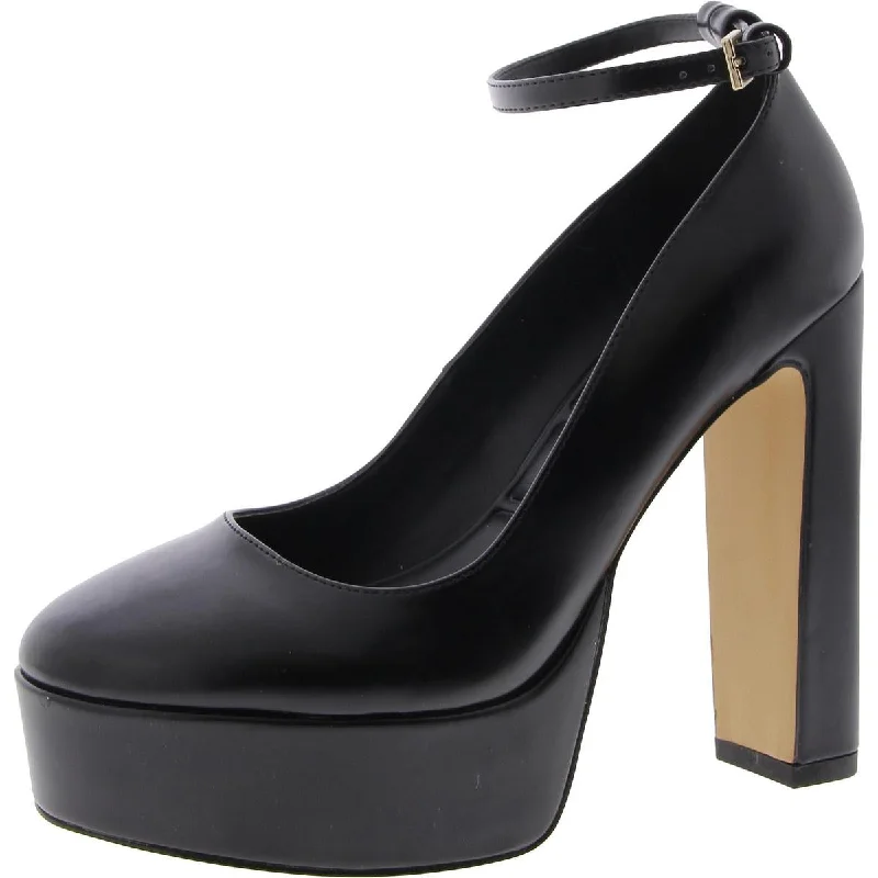 Aldo Womens Fonda Faux Leather Adjustable Block Heels