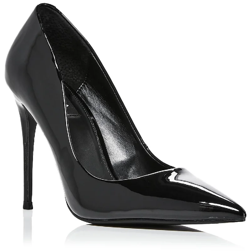 Aqua Womens BRIT Patent Pointed Toe Pumps