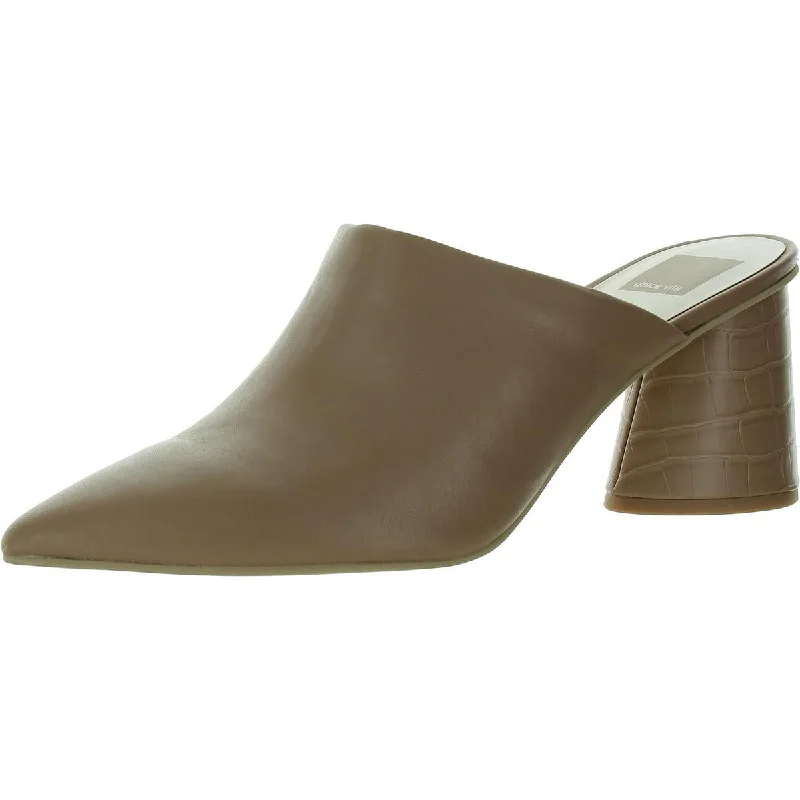 Dolce Vita Womens Leather Slip On Mules