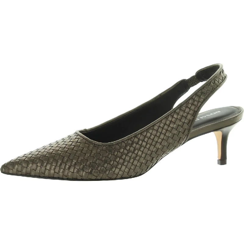 Donald J. Pliner Womens OLYMPIA Woven Slingback Pumps