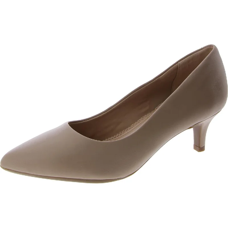 Easy Spirit Womens Lexie Leather Pointed Toe Pumps