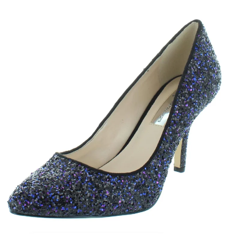 INC Womens Zitah Glitter Pointed Toe Dress Heels