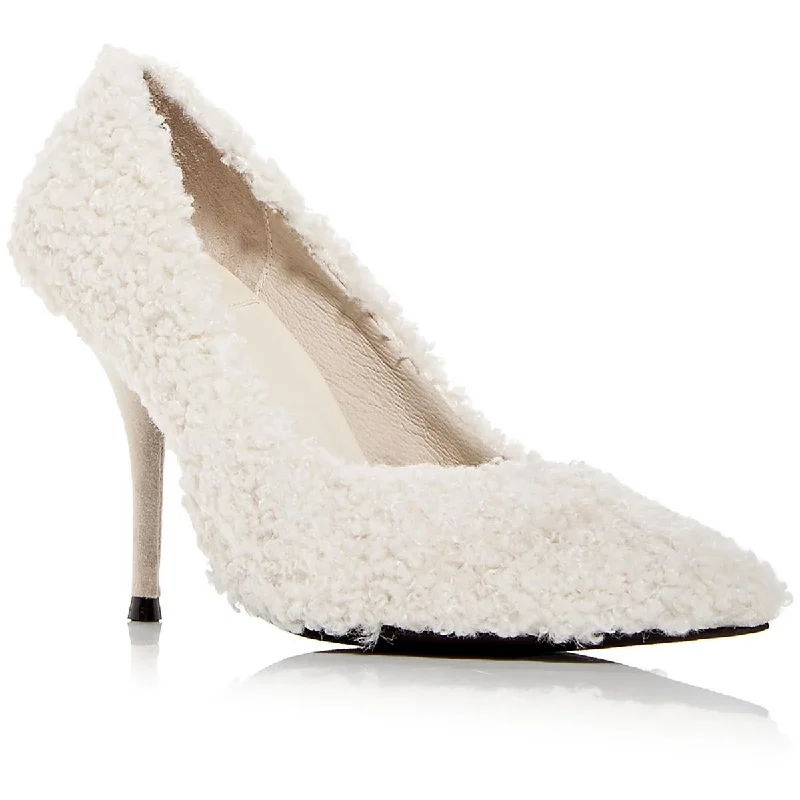 JC Play by Jeffery Campbell Womens Faux Fur Slip On Pumps