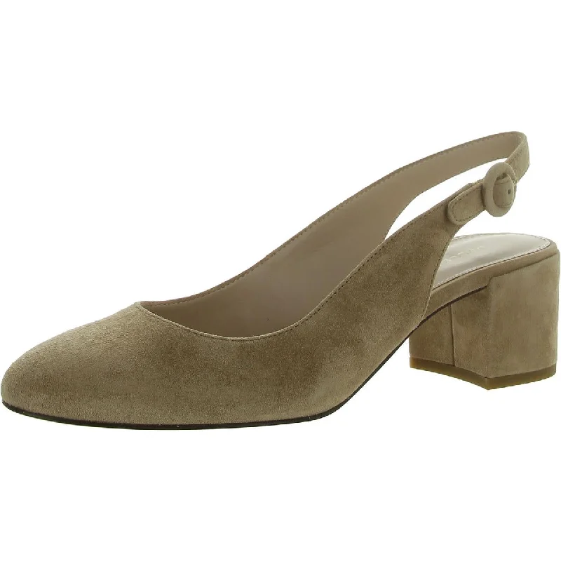 Pelle Moda Womens ULLA Suede Slingback Block Heels