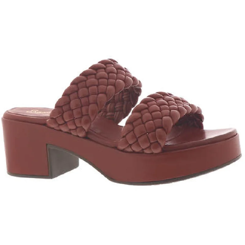 Seychelles Womens Novelty Leather Woven Heel Sandals